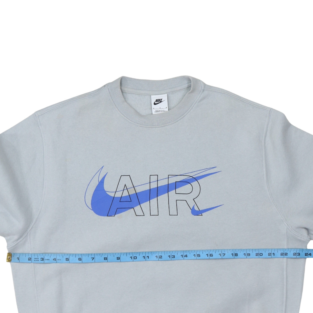 Nike Men's Grey AIR Logo Crew Neck Sweatshirt Size M