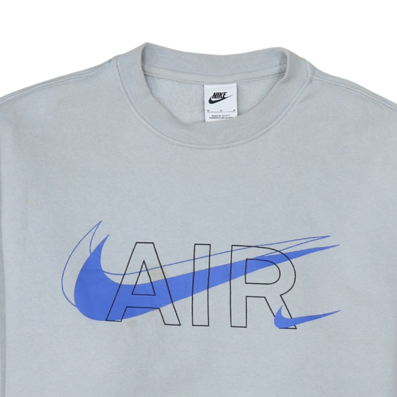 Nike Men's Grey AIR Logo Crew Neck Sweatshirt Size M
