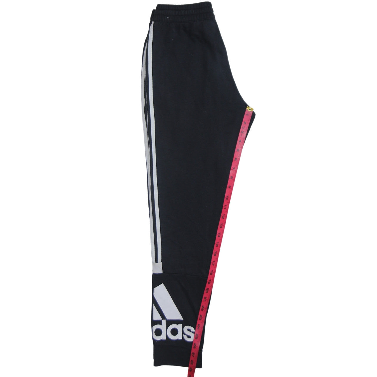 Adidas Mens Black Small Jogger Sweatpants with Side Stripe