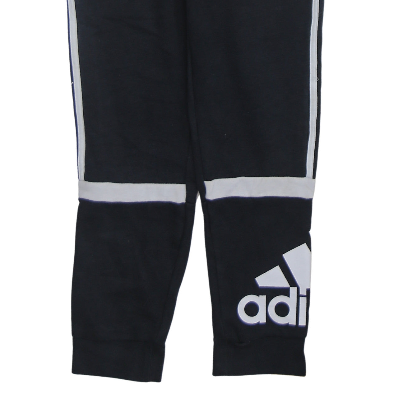 Adidas Mens Black Small Jogger Sweatpants with Side Stripe