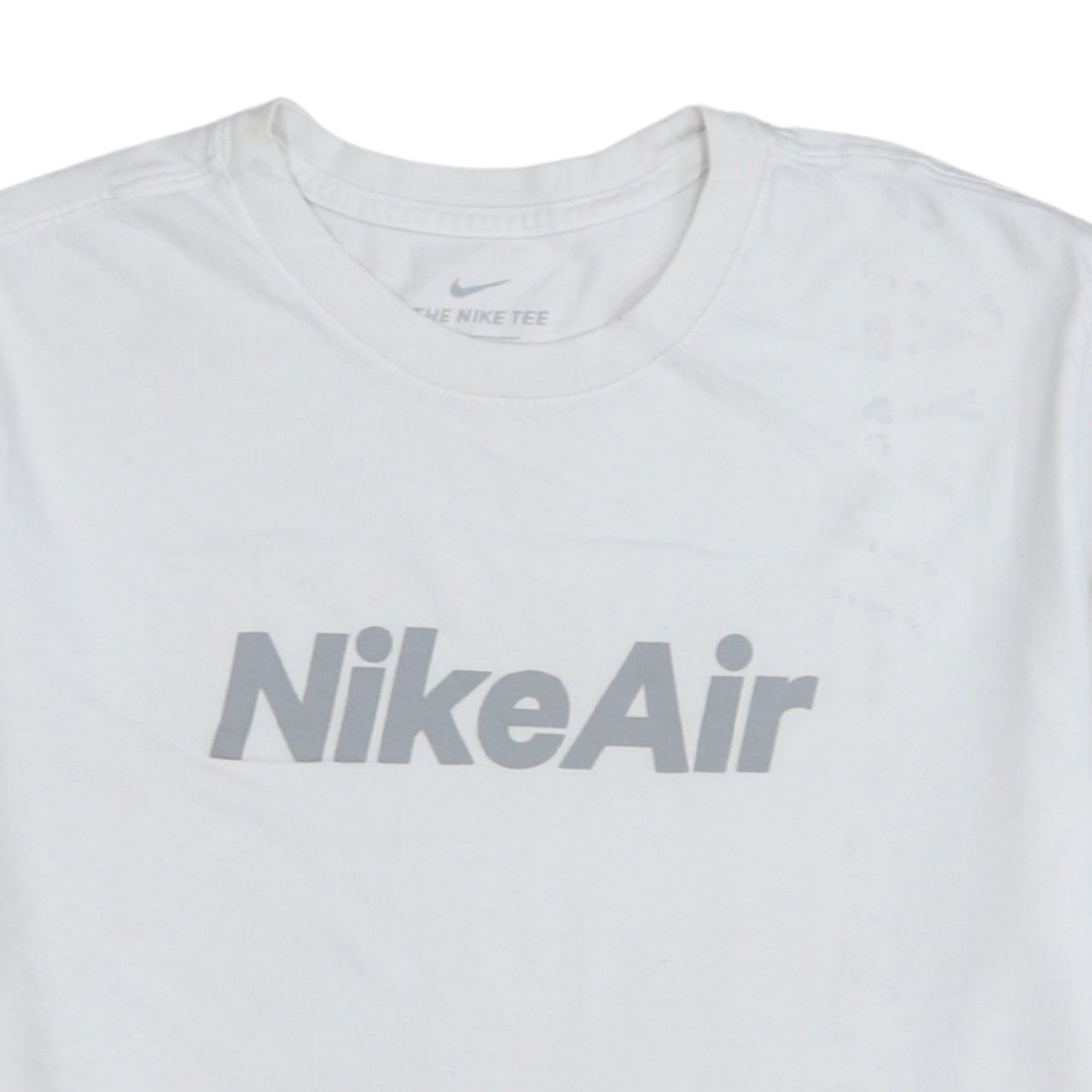 Nike Men's White 'Nike Air' Graphic Cotton Crew Neck T-Shirt M