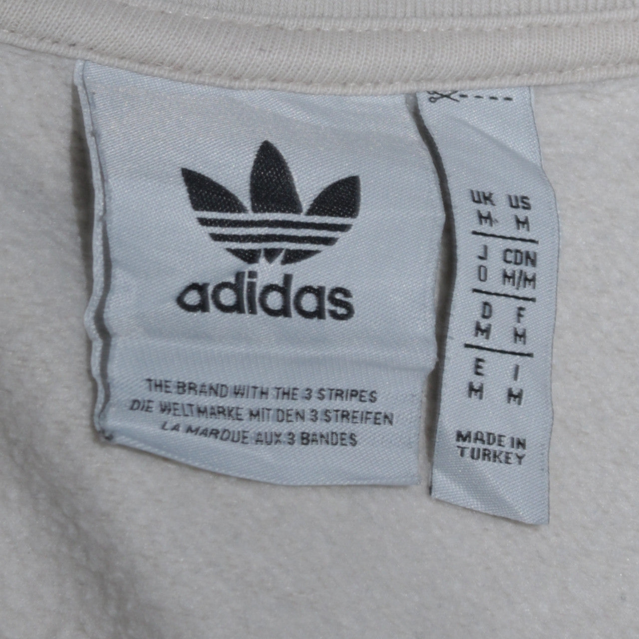 Adidas Men's Beige 1/4 Zip High Neck Sweatshirt Size M