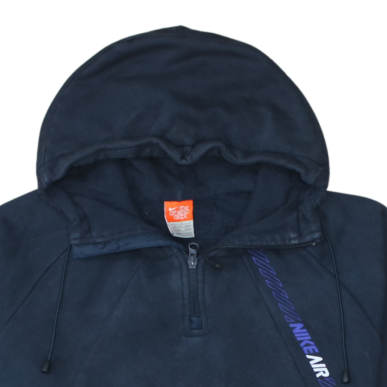 Nike Men's Blue 1/2 Zip Fleece Hoodie L Regular Fit Sportswear