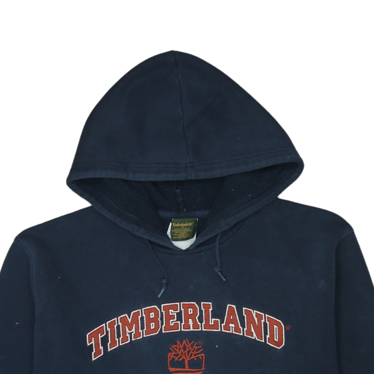 Timberland Women's Navy Pullover Hoodie Size S Cotton Blend Graphic Logo