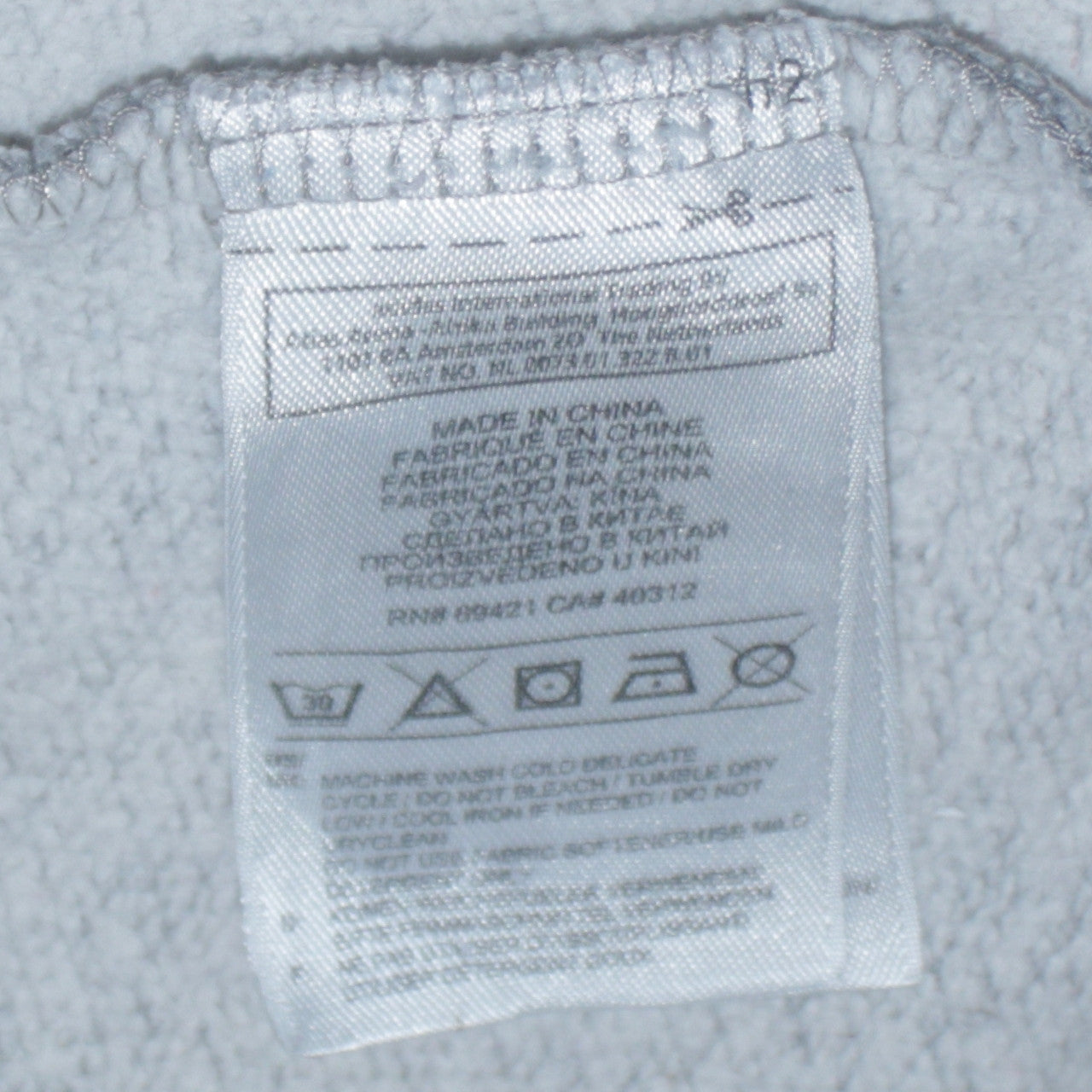 Reebok Womens Grey Cotton Blend Crew Neck Pullover Sweatshirt M