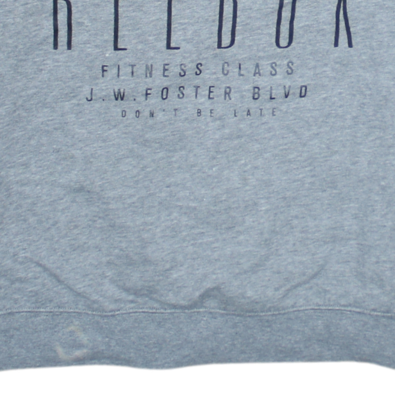 Reebok Womens Grey Cotton Blend Crew Neck Pullover Sweatshirt M