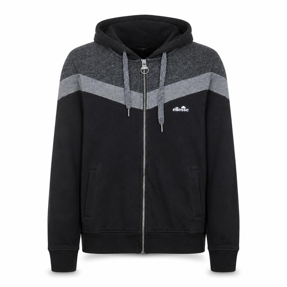 Ellesse Womens Black Full Zip Hoodie Medium Cotton Blend Sportswear