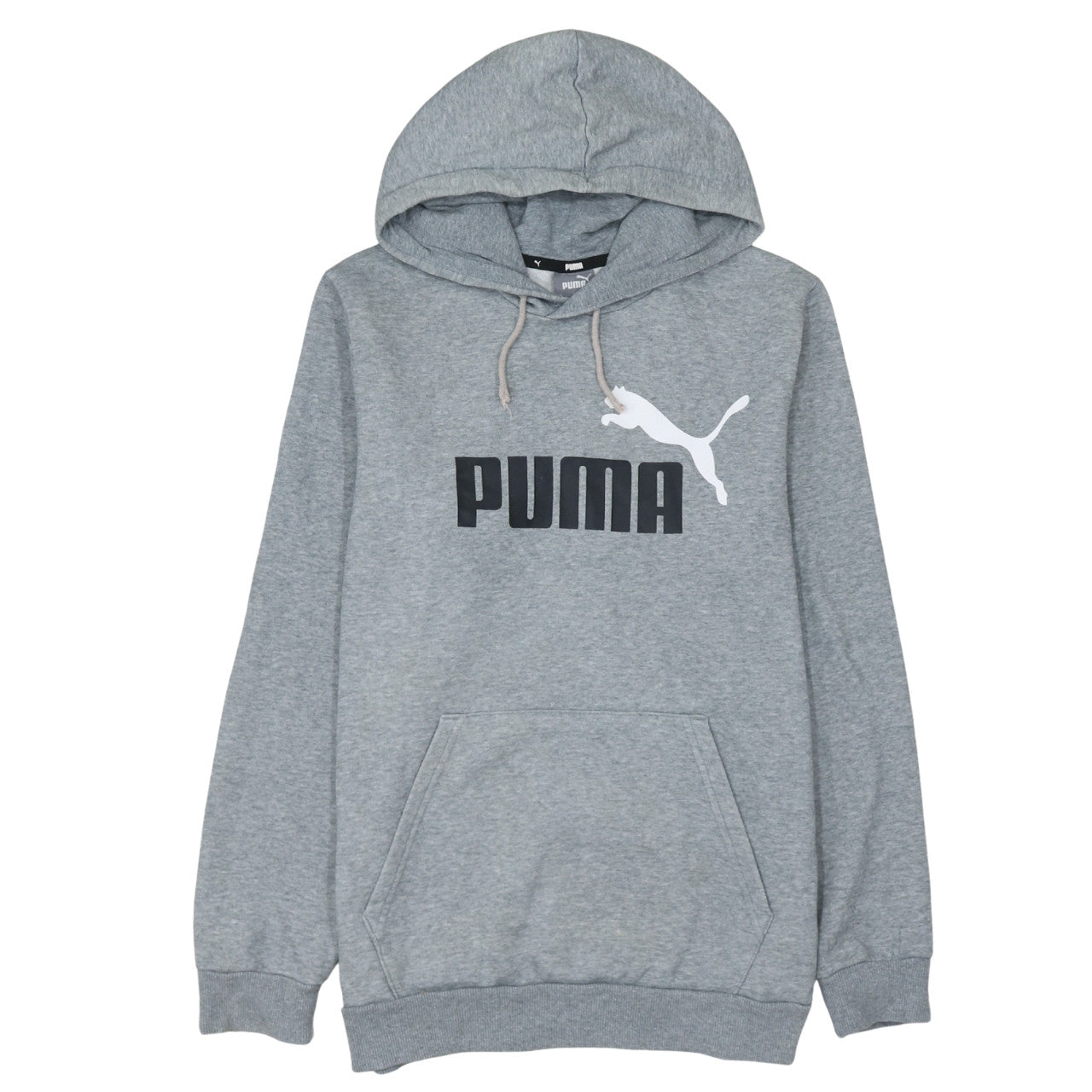 Puma Men's Grey Pullover Hoodie Small Logo Sportswear