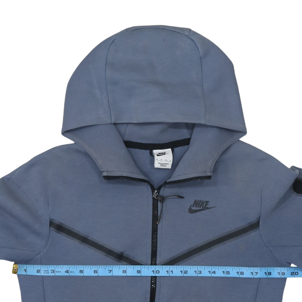 Nike Men's Blue Full Zip Hooded Sweatshirt XS