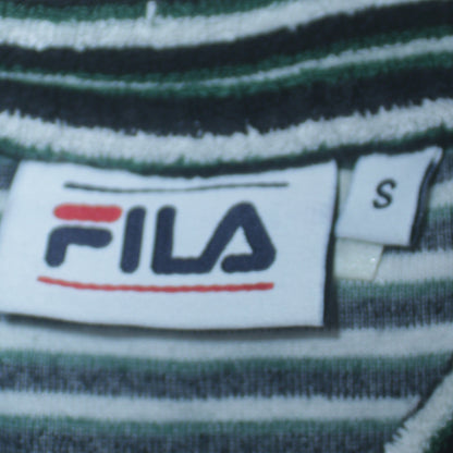 Additional view of Fila Men’s Green Striped Embroidered Sports T-Shirt, size S, Retro Style