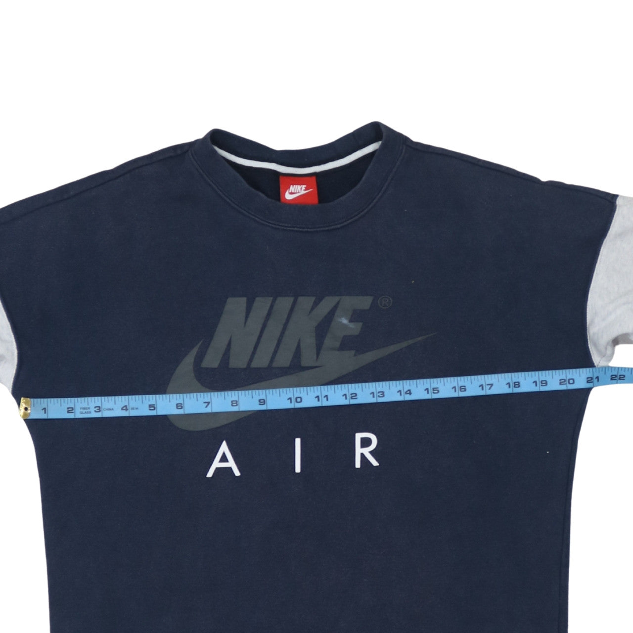 Nike Men’s Blue Air Logo Crew Neck Pullover Sweatshirt Size S