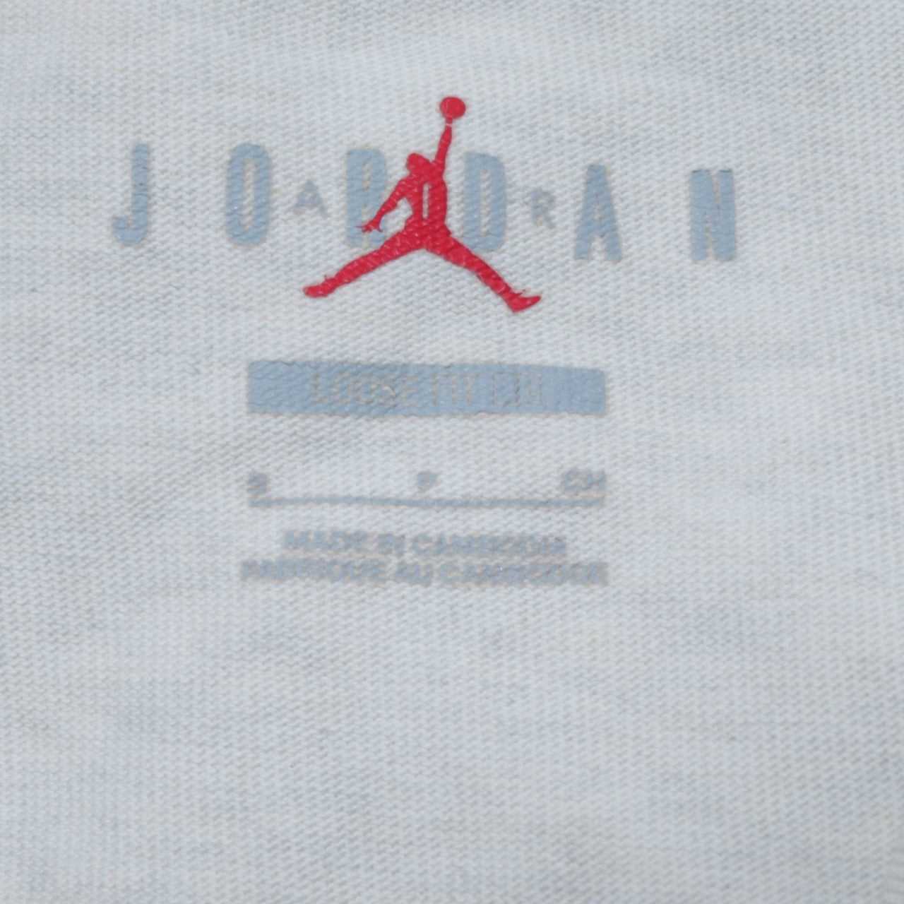 Jordan Men's White Cotton Crew Neck Sports Logo T-Shirt L