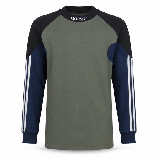 Adidas Men’s Green Crew Neck Logo Sweatshirt Size S Regular Fit