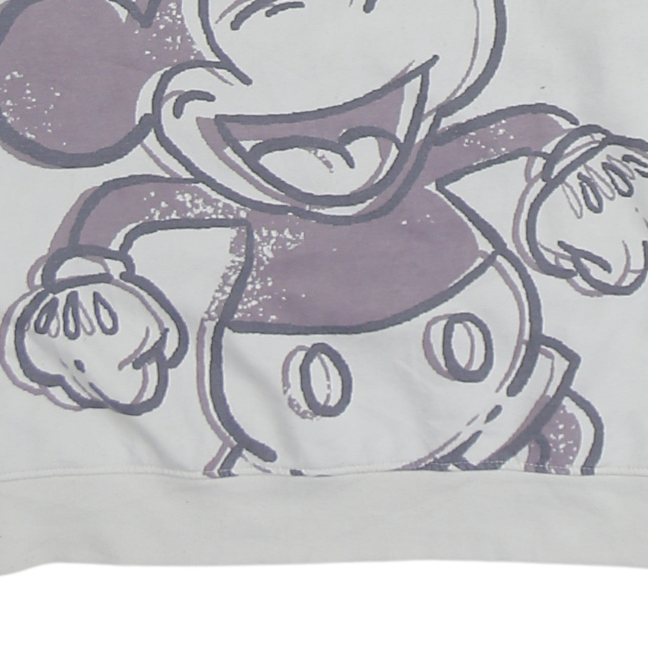 Disney Women White Mickey Mouse Pullover Sweatshirt Size L 14/16