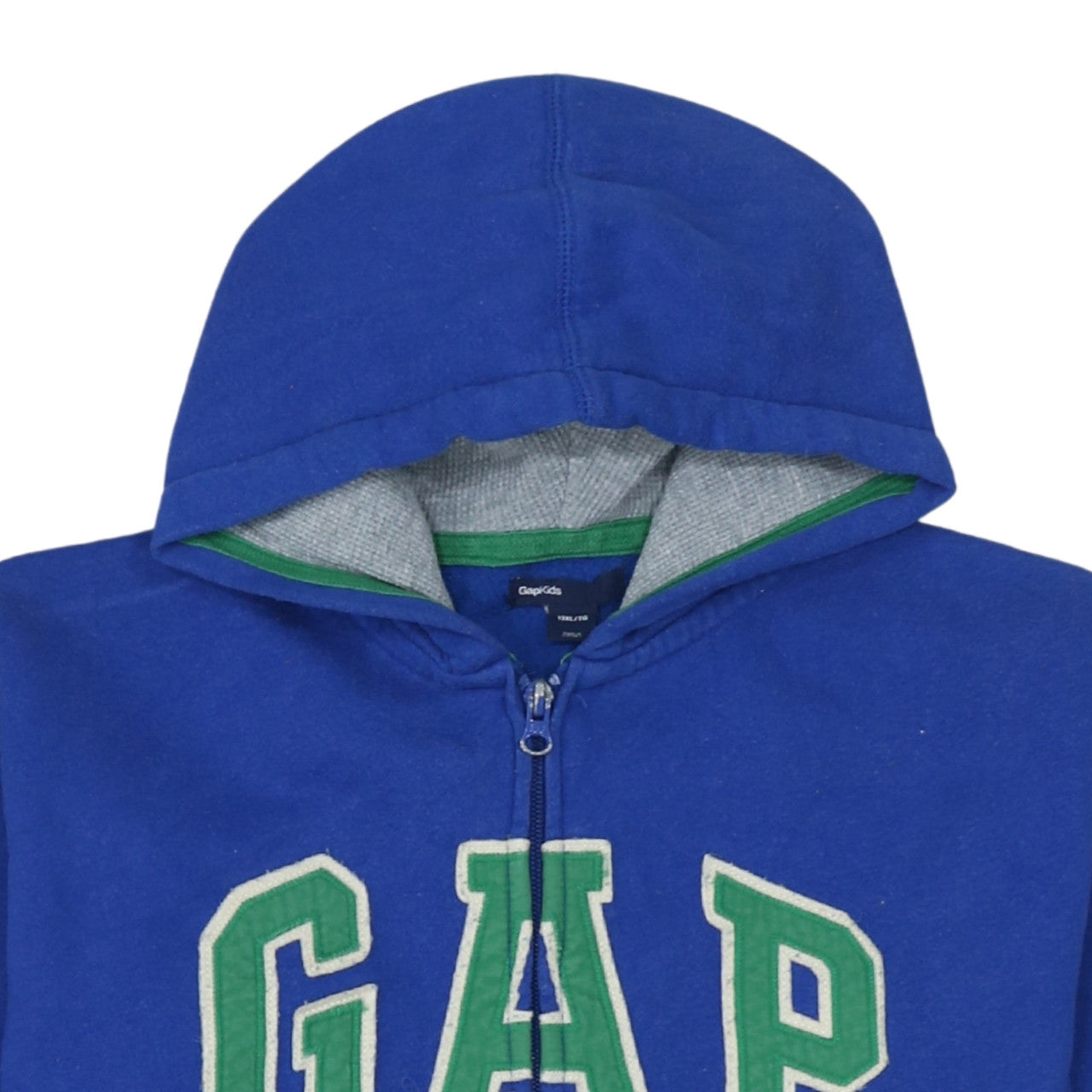 GapKids Boys Blue Full Zip Hoodie 13-14 Years Logo Hooded Sweatshirt