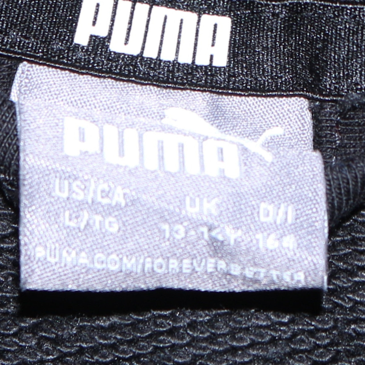 Puma Boys Black Full Zip Hoodie 13-14 Years 164cm Logo Design
