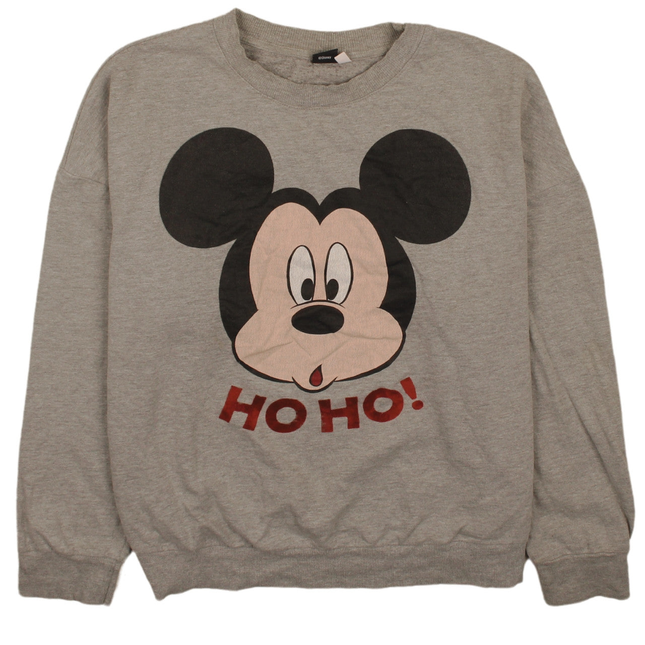 Disney Women Grey Mickey Mouse Christmas Sweatshirt XL