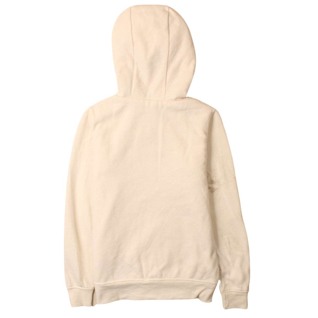 FB Sister Womens Ivory Full Zip Hooded Sweatshirt XS Faux Fur Lined