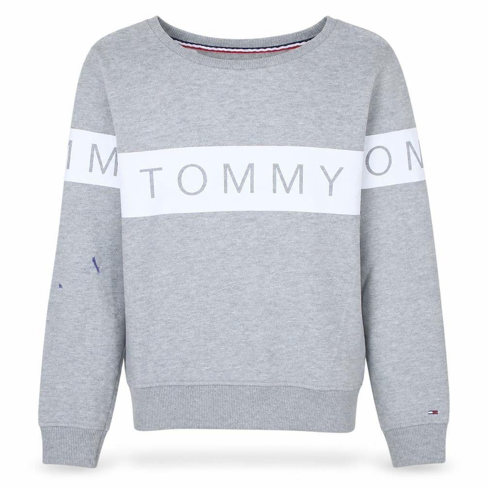 Tommy Hilfiger Men’s Grey Logo Crew Neck Sweatshirt Size S