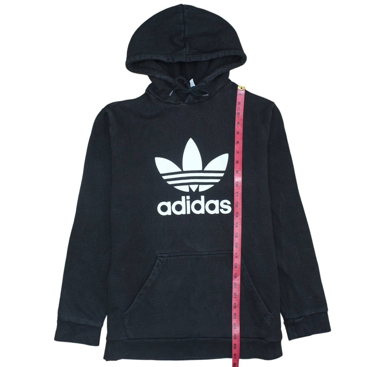 Adidas Men's Black Pullover Hoodie L Regular Fit Sports Logo