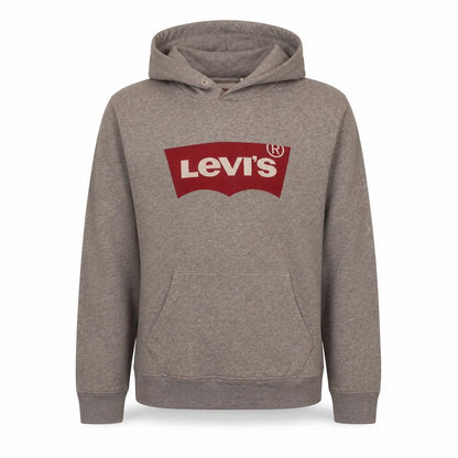 Levi's Men's Grey Pullover Hoodie Small Graphic Logo Sweatshirt