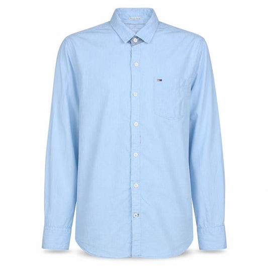 Hilfiger Denim Men's Blue Button-Down Long Sleeve Cotton Shirt M
