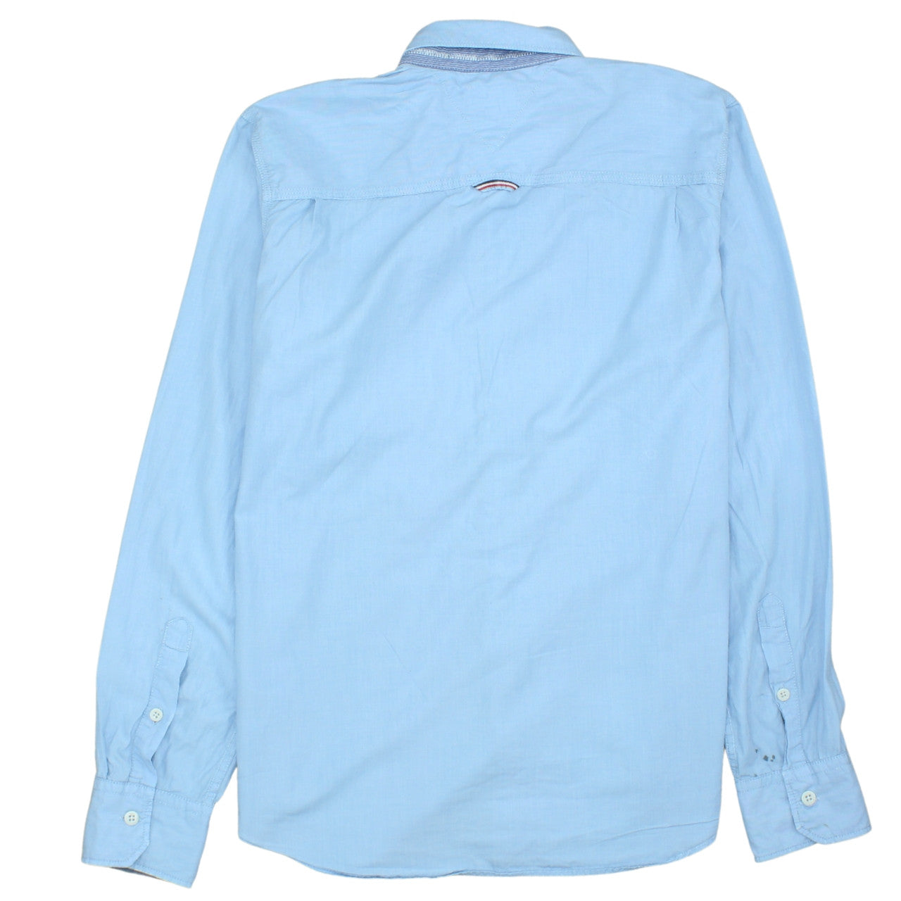 Hilfiger Denim Men's Blue Button-Down Long Sleeve Cotton Shirt M
