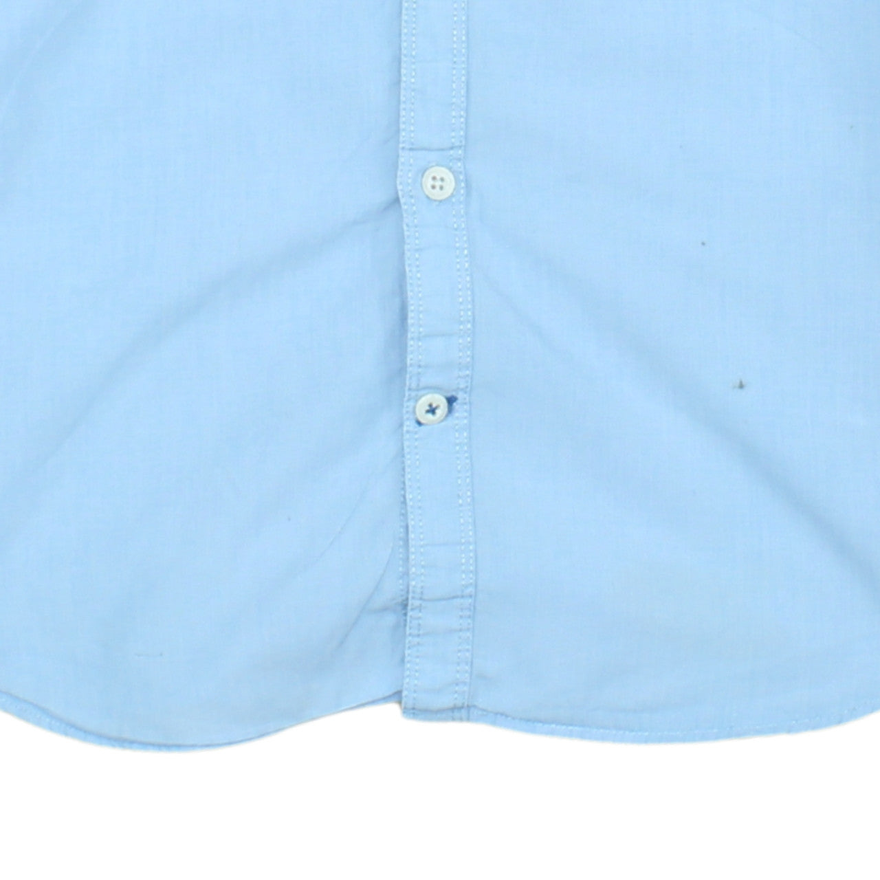 Hilfiger Denim Men's Blue Button-Down Long Sleeve Cotton Shirt M