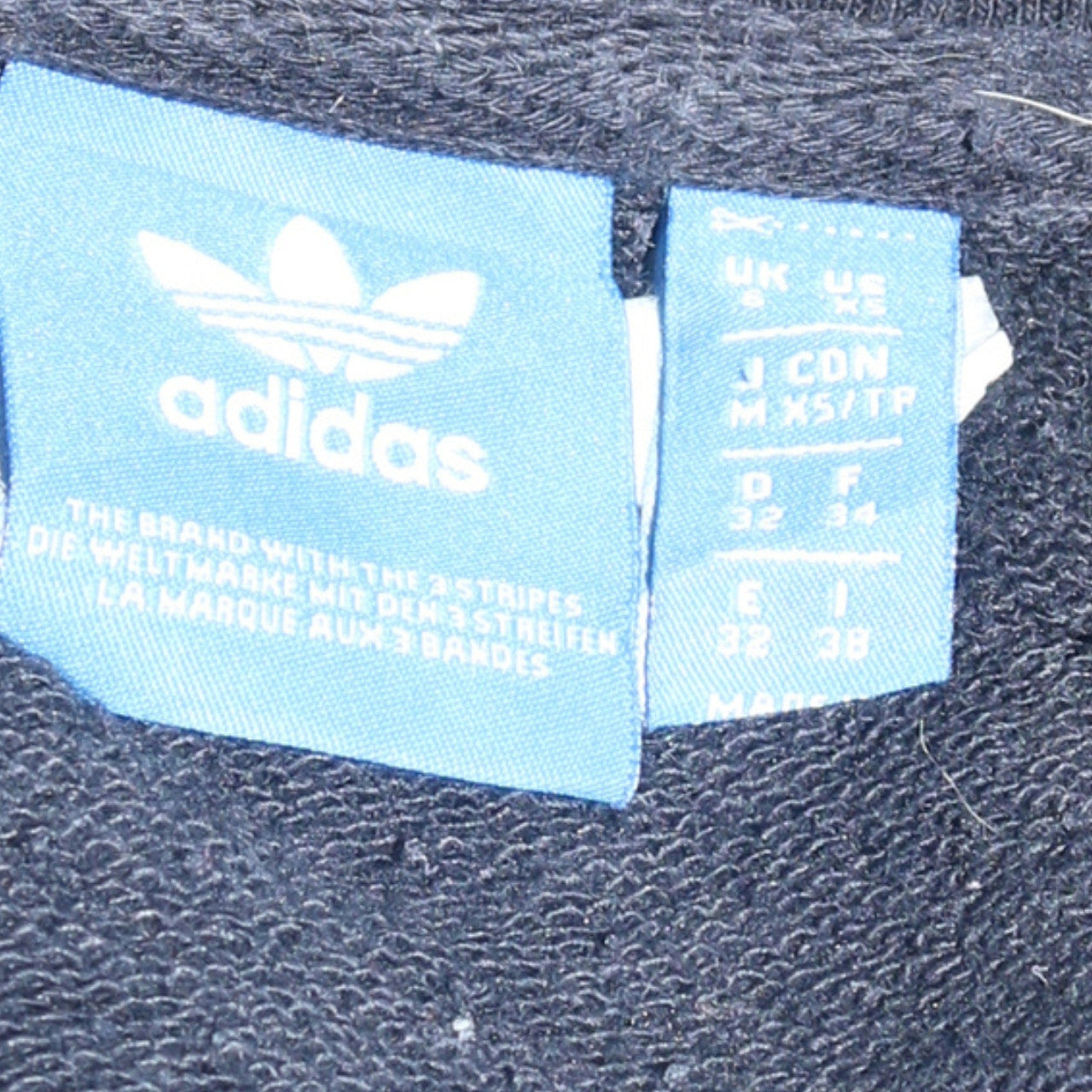 Adidas Womens Black Crew Neck Pullover Sweatshirt Size XS Classic Logo