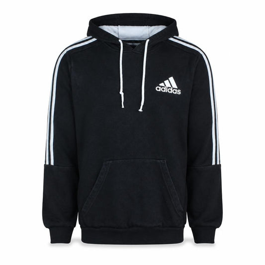 Adidas Men’s Black Pullover Hoodie S Regular Fit Logo Fleece