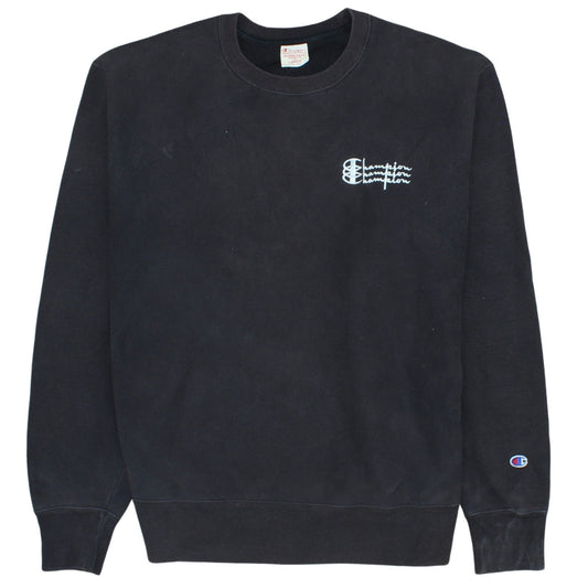 Champion Men's Black Large Reverse Weave Pullover Sweatshirt