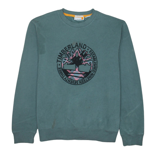 Timberland Men's Green Regular Fit Logo Sweatshirt M