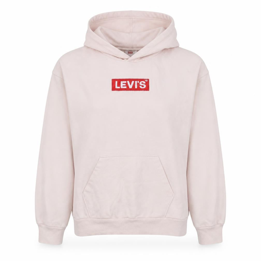 Levi's Women's Pink XS Pullover Hoodie Logo Cotton Sweatshirt