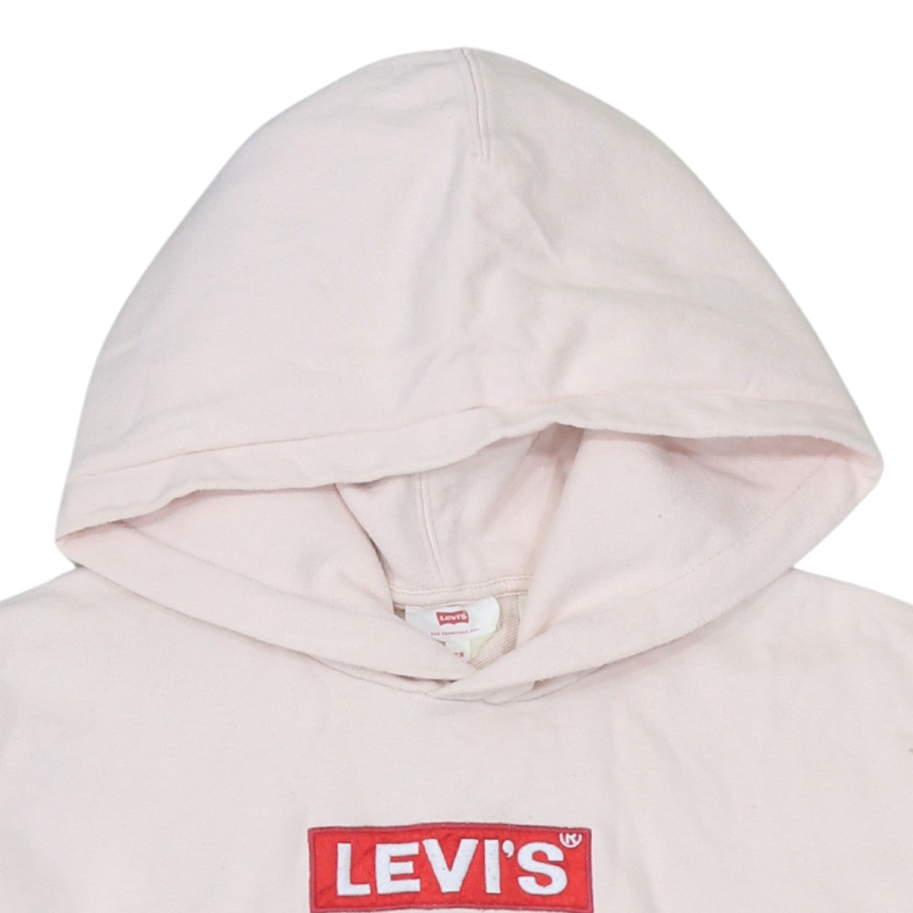 Levi's Women's Pink XS Pullover Hoodie Logo Cotton Sweatshirt