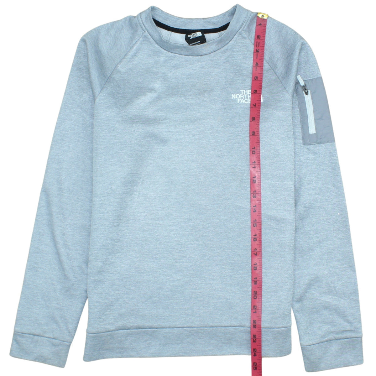 The North Face Boys Grey XL Pullover Sweatshirt Polyester Crew Neck