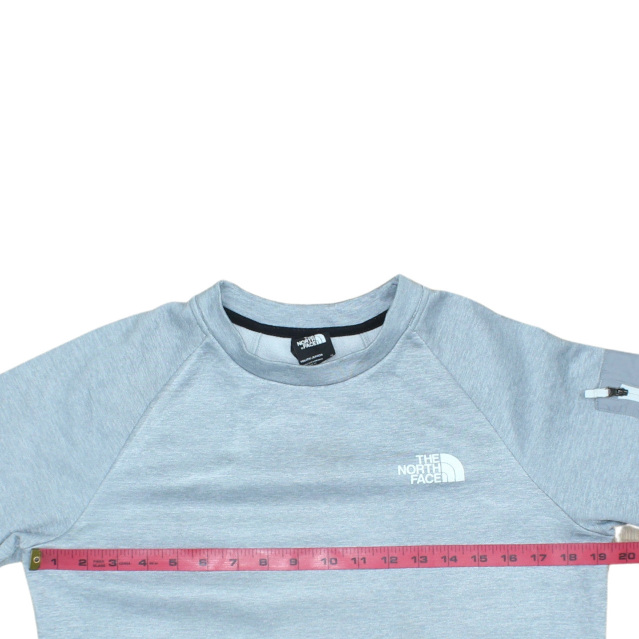 The North Face Boys Grey XL Pullover Sweatshirt Polyester Crew Neck