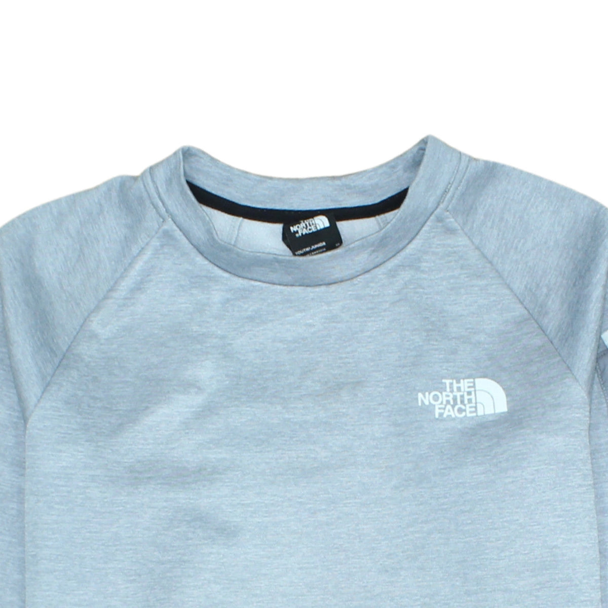 The North Face Boys Grey XL Pullover Sweatshirt Polyester Crew Neck