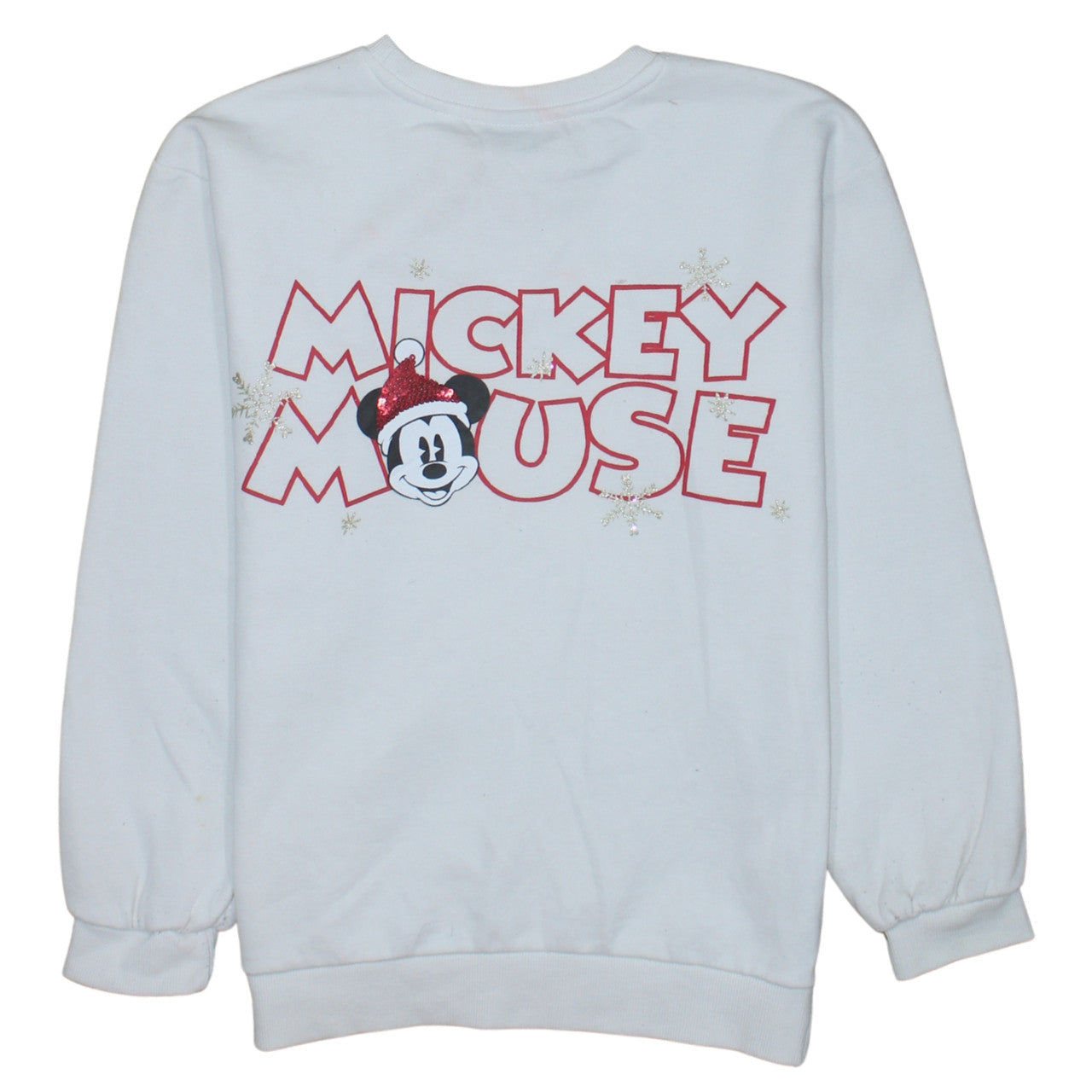 Disney at Primark Girls White Christmas Mickey Mouse Sweatshirt 13-14 Years
