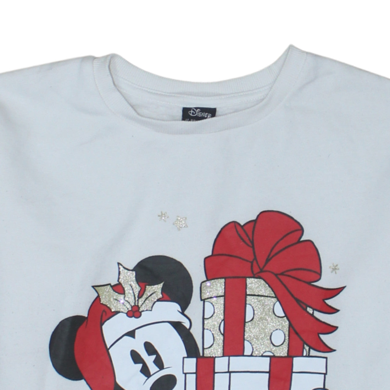 Disney at Primark Girls White Christmas Mickey Mouse Sweatshirt 13-14 Years