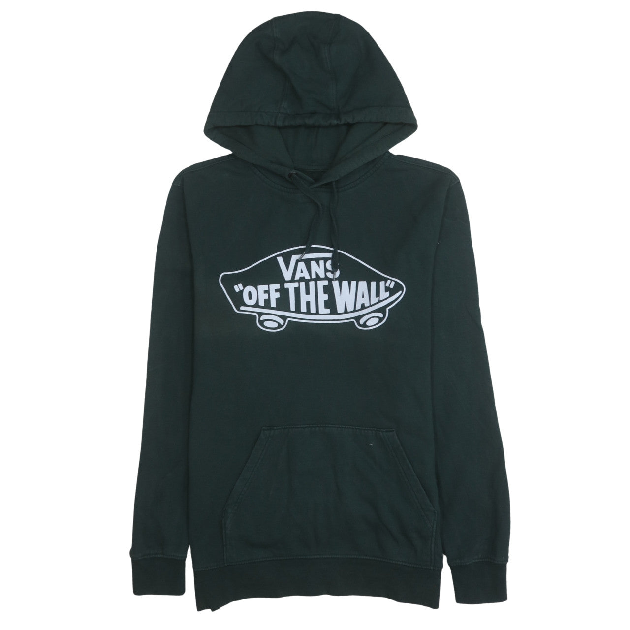 Vans Mens Green XS Pullover Hoodie Off The Wall Logo Skateboard Sweatshirt