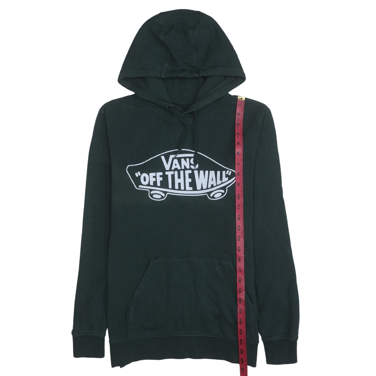 Vans Mens Green XS Pullover Hoodie Off The Wall Logo Skateboard Sweatshirt