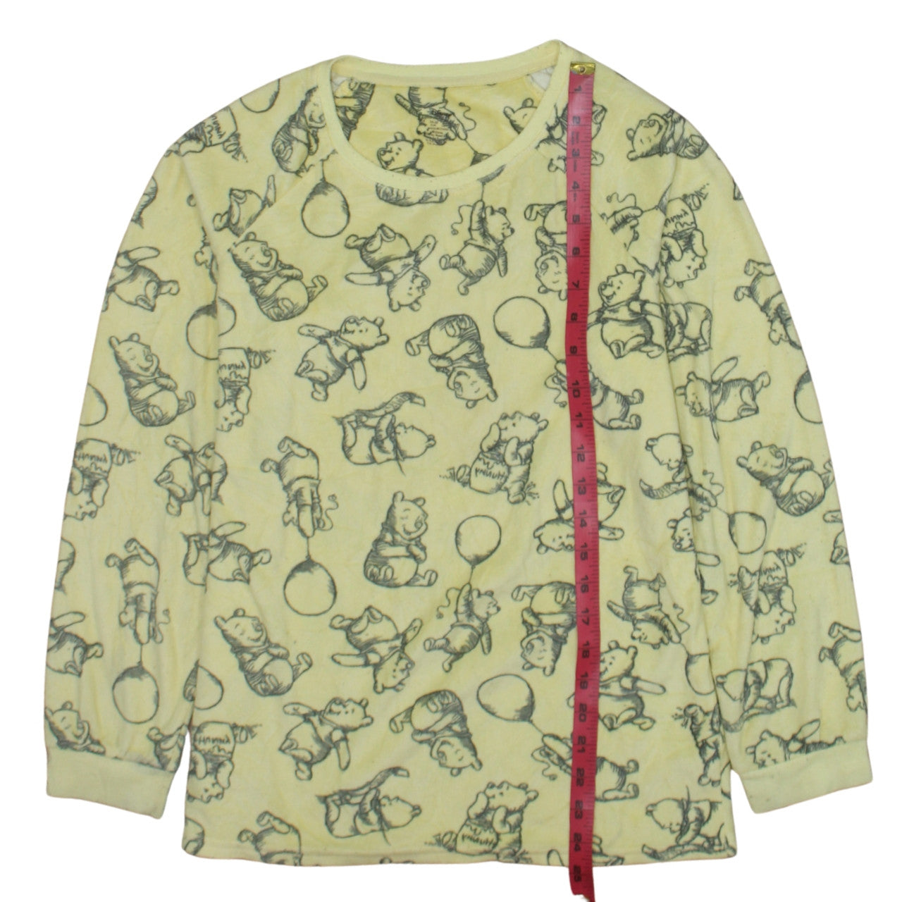 Primark Disney Winnie the Pooh Yellow Fleece Nightshirt XS Womens Long Sleeve