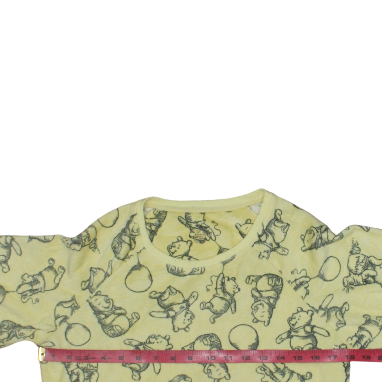 Primark Disney Winnie the Pooh Yellow Fleece Nightshirt XS Womens Long Sleeve