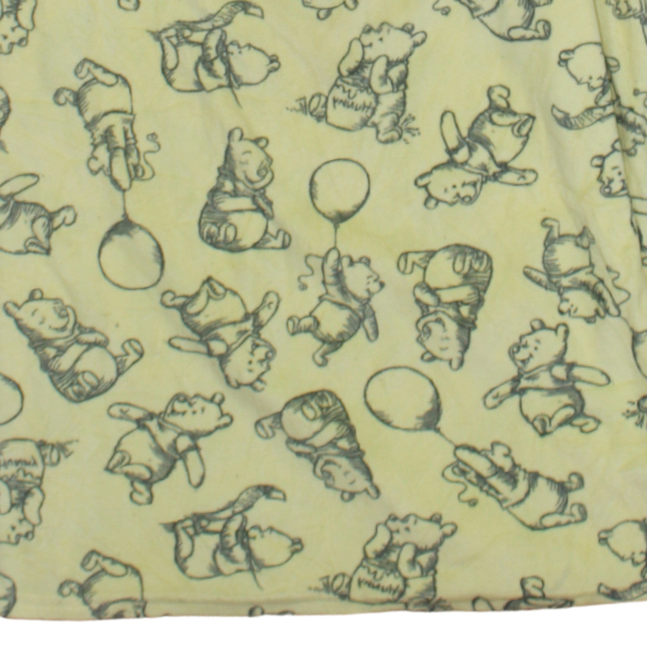 Primark Disney Winnie the Pooh Yellow Fleece Nightshirt XS Womens Long Sleeve