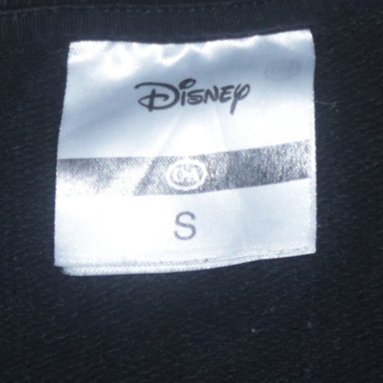 Disney Women Black Small Mickey Embroidered Pullover Sweatshirt