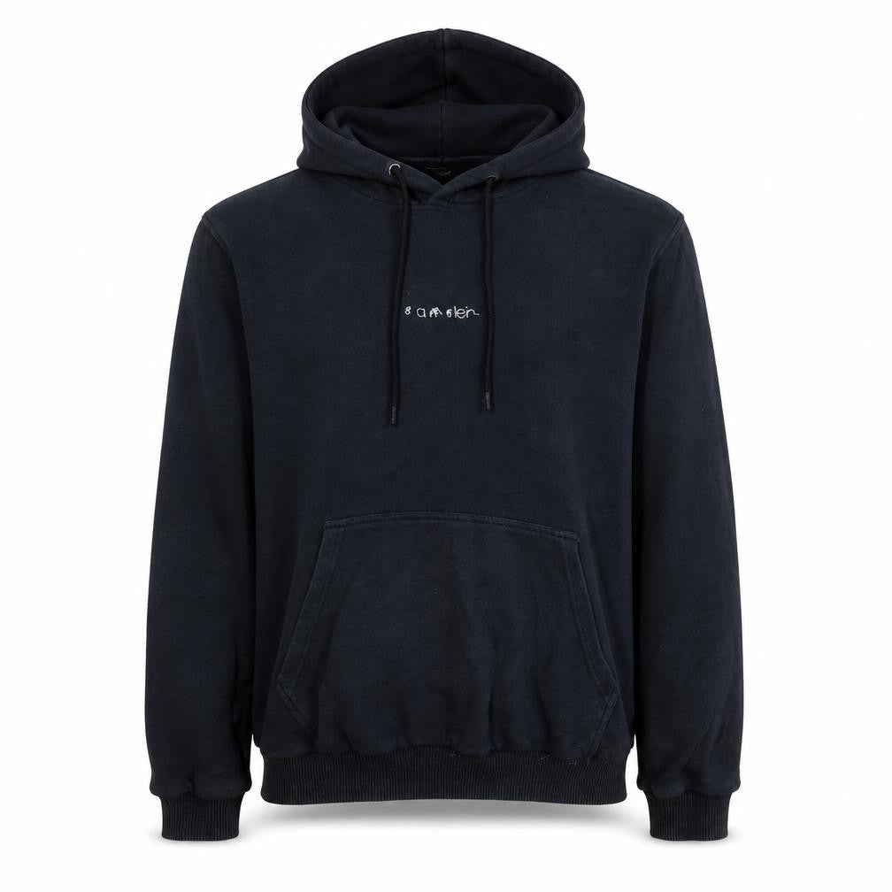 Calvin Klein Men's Blue Pullover Hoodie Size M Logo Fleece