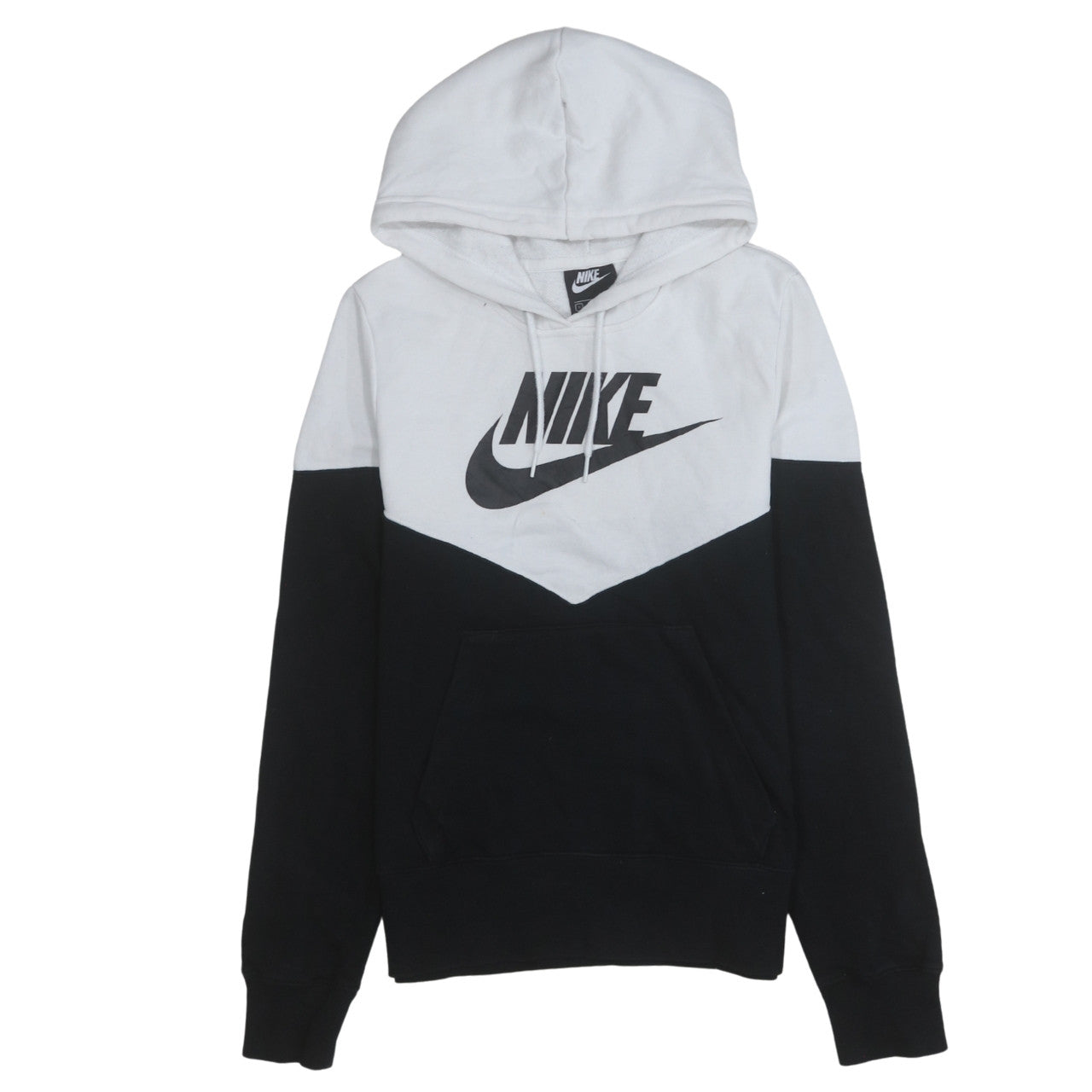 Nike Men's Black White Pullover Hoodie Small Graphic Logo Sportswear