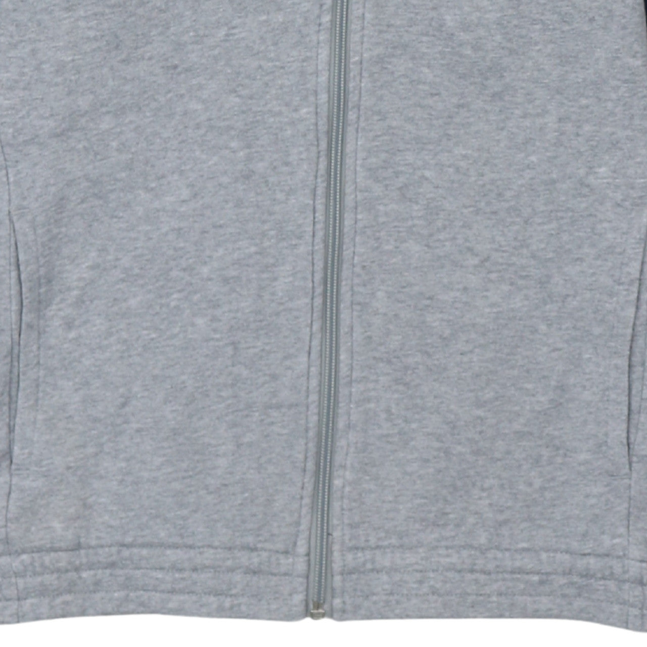 Adidas Boys Grey & Navy Full Zip Hoodie Size 13-14A 164cm Cotton Blend