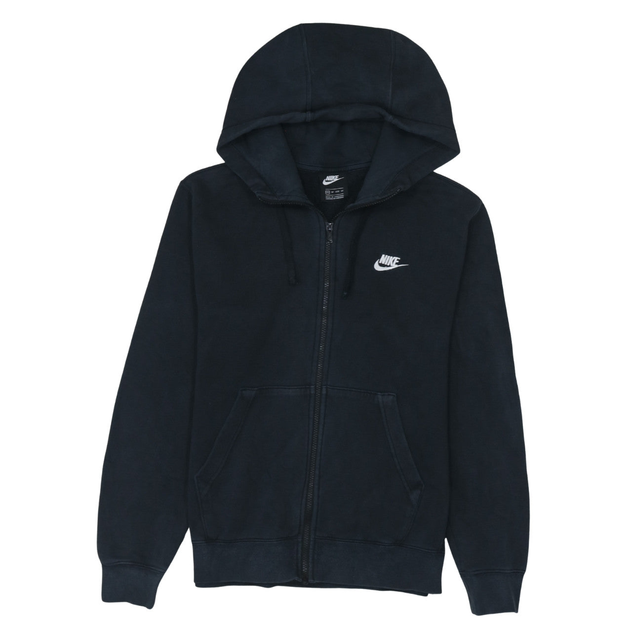 Nike Men's Black XS Full Zip Hoodie Fleece Sweatshirt
