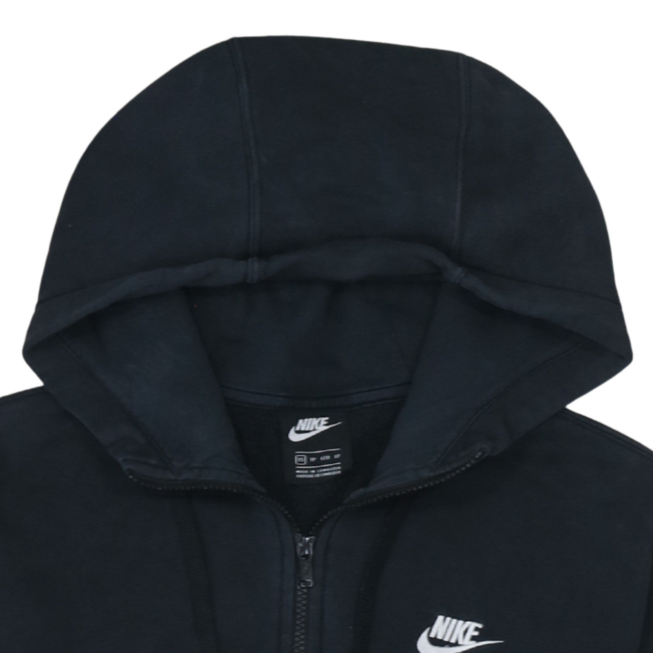 Nike Men's Black XS Full Zip Hoodie Fleece Sweatshirt